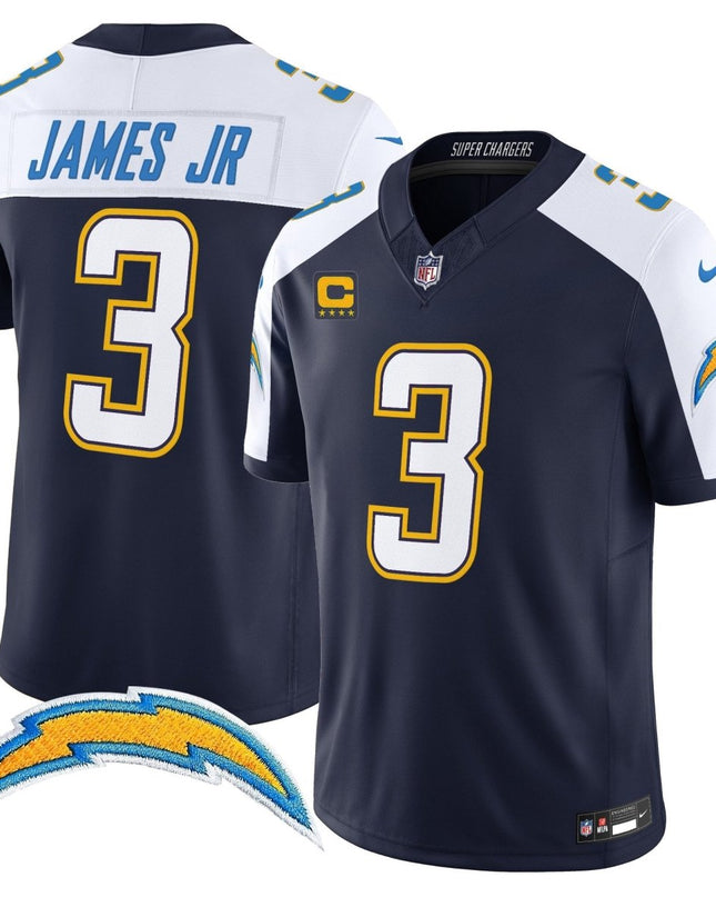 Men's Los Angeles Chargers 2025 Alternate Charger Power Vapor Limited Jersey - All Stitched LAC_KDZ - KINDOZY