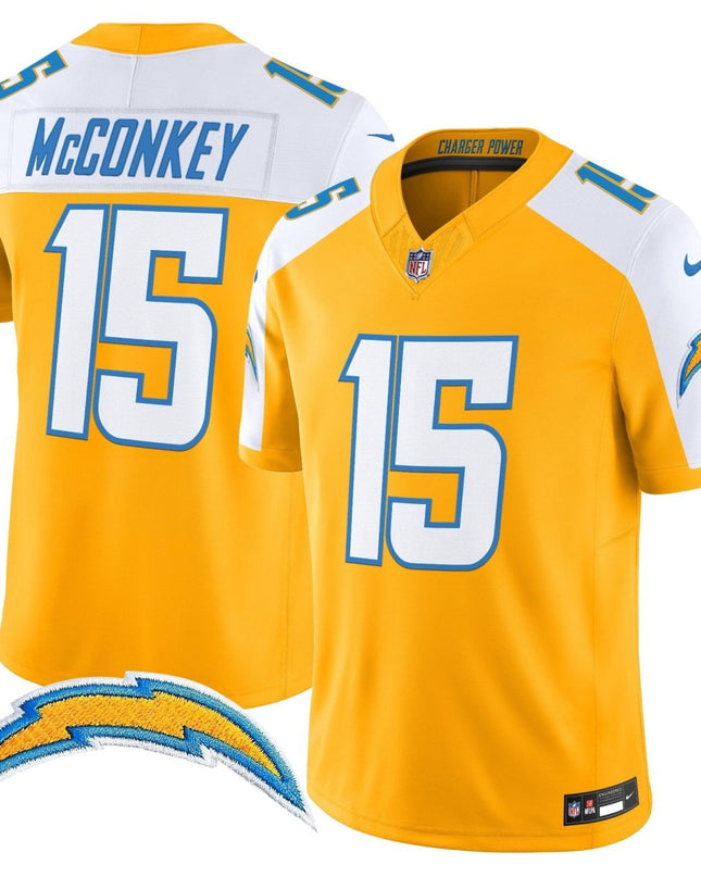 Men's Los Angeles Chargers 2025 Alternate Charger Power Vapor Limited Jersey - All Stitched LAC_KDZ - KINDOZY