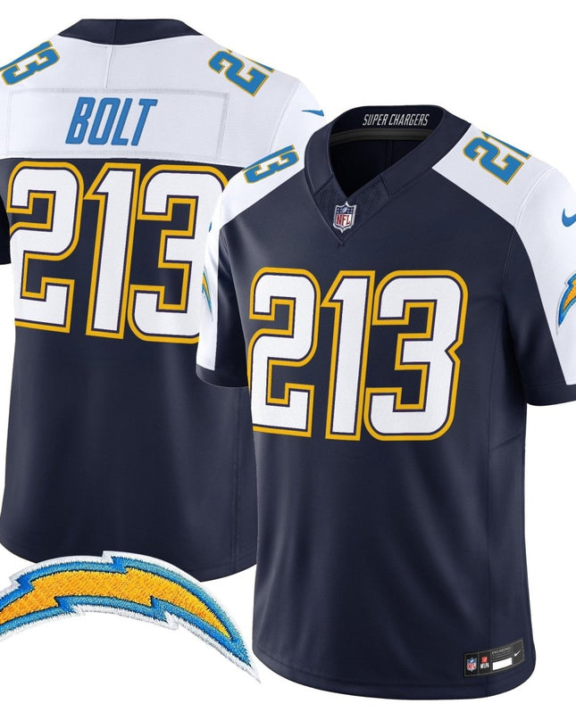 Men's Los Angeles Chargers 2025 Alternate Charger Power Vapor Limited Jersey - All Stitched LAC_KDZ - KINDOZY