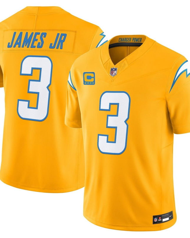 Men's Los Angeles Chargers 2025 Alternate Charger Power Vapor Limited Jersey - All Stitched LAC_KDZ - KINDOZY