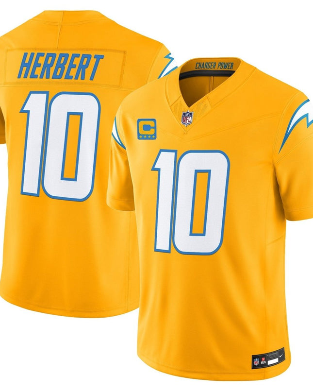 Men's Los Angeles Chargers 2025 Alternate Charger Power Vapor Limited Jersey - All Stitched LAC_KDZ - KINDOZY
