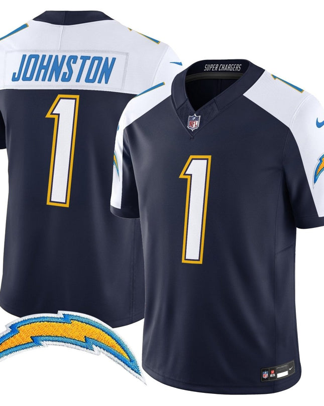 Men's Los Angeles Chargers 2025 Alternate Charger Power Vapor Limited Jersey - All Stitched LAC_KDZ - KINDOZY