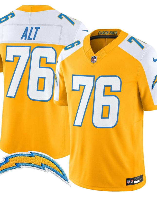 Men's Los Angeles Chargers 2025 Alternate Charger Power Vapor Limited Jersey - All Stitched LAC_KDZ - KINDOZY