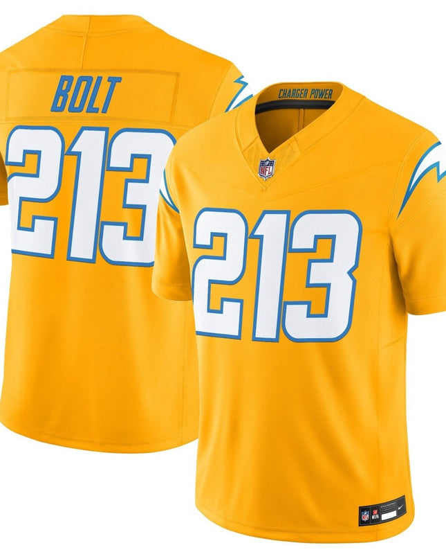 Men's Los Angeles Chargers 2025 Alternate Charger Power Vapor Limited Jersey - All Stitched LAC_KDZ - KINDOZY