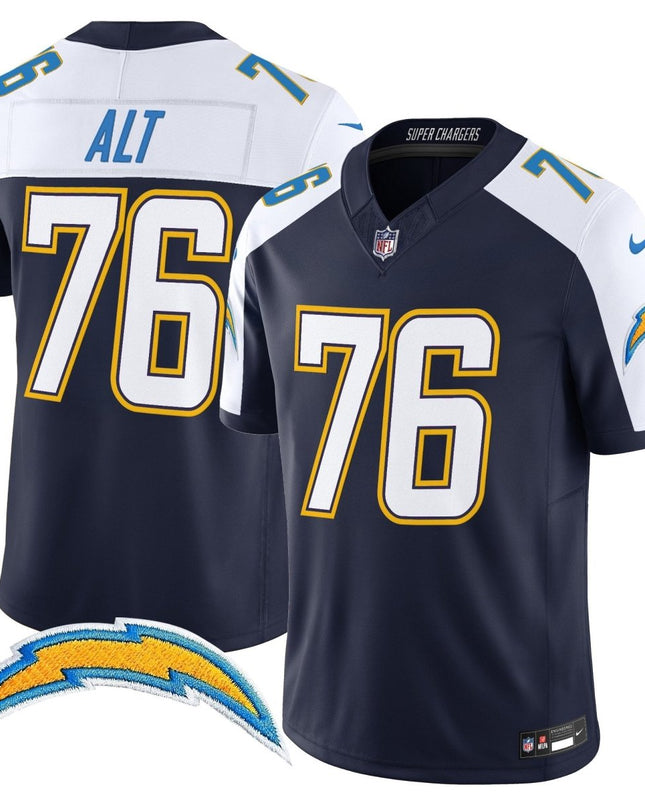 Men's Los Angeles Chargers 2025 Alternate Charger Power Vapor Limited Jersey - All Stitched LAC_KDZ - KINDOZY