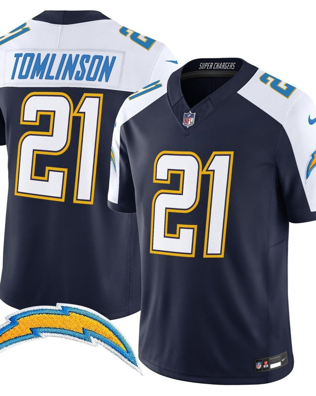 Men's Los Angeles Chargers 2025 Alternate Charger Power Vapor Limited Jersey - All Stitched LAC_KDZ - KINDOZY