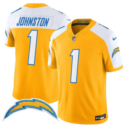 Men's Los Angeles Chargers 2025 Alternate Charger Power Vapor Limited Jersey - All Stitched LAC_KDZ - KINDOZY