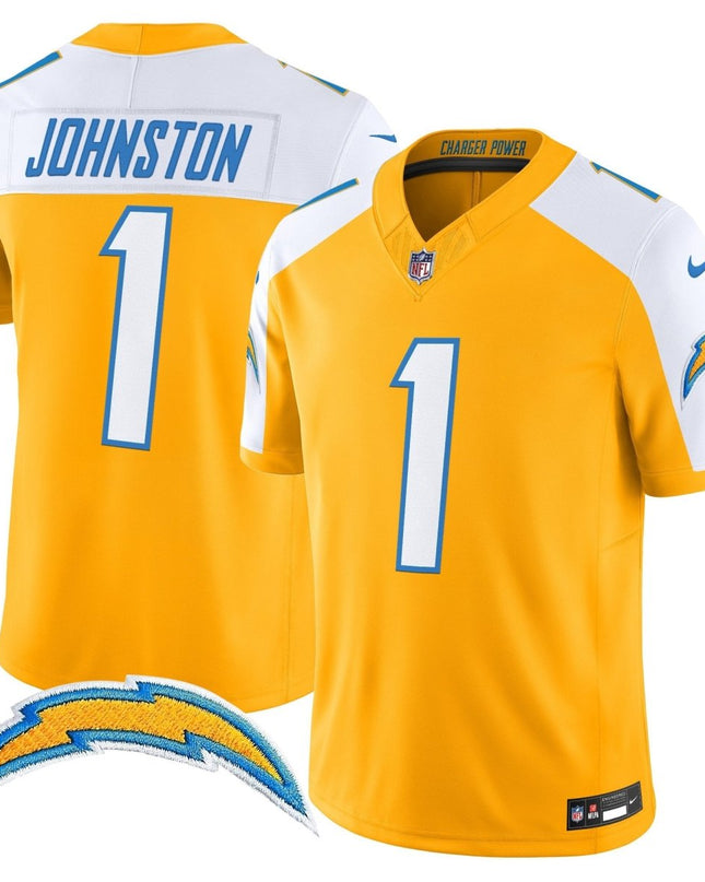 Men's Los Angeles Chargers 2025 Alternate Charger Power Vapor Limited Jersey - All Stitched LAC_KDZ - KINDOZY