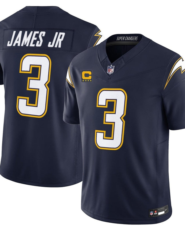 Men's Los Angeles Chargers 2025 Alternate Charger Power Vapor Limited Jersey - All Stitched LAC_KDZ - KINDOZY