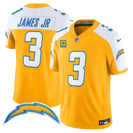 Men's Los Angeles Chargers 2025 Alternate Charger Power Vapor Limited Jersey - All Stitched LAC_KDZ - KINDOZY