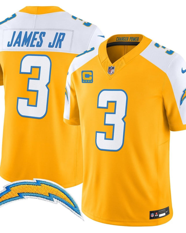 Men's Los Angeles Chargers 2025 Alternate Charger Power Vapor Limited Jersey - All Stitched LAC_KDZ - KINDOZY