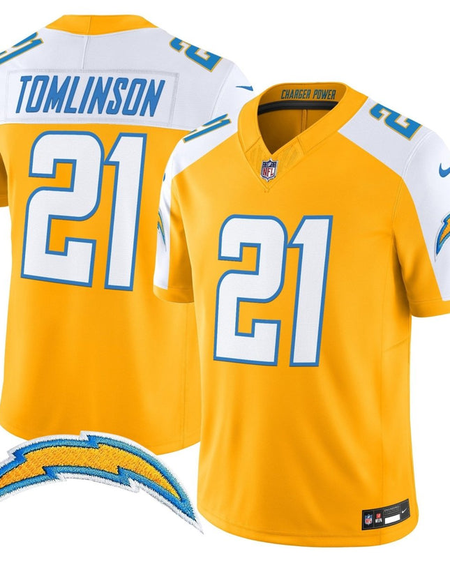 Men's Los Angeles Chargers 2025 Alternate Charger Power Vapor Limited Jersey - All Stitched LAC_KDZ - KINDOZY