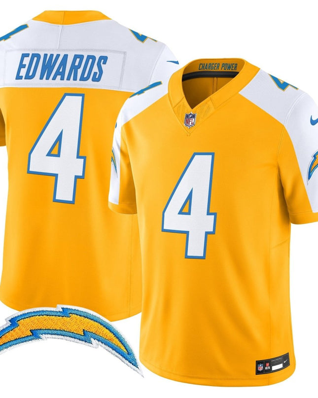 Men's Los Angeles Chargers 2025 Alternate Charger Power Vapor Limited Jersey - All Stitched LAC_KDZ - KINDOZY