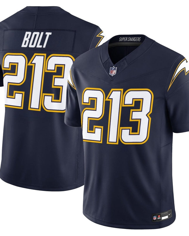 Men's Los Angeles Chargers 2025 Alternate Charger Power Vapor Limited Jersey - All Stitched LAC_KDZ - KINDOZY
