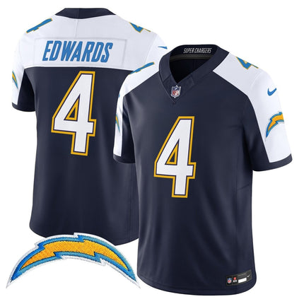 Men's Los Angeles Chargers 2025 Alternate Charger Power Vapor Limited Jersey - All Stitched LAC_KDZ - KINDOZY