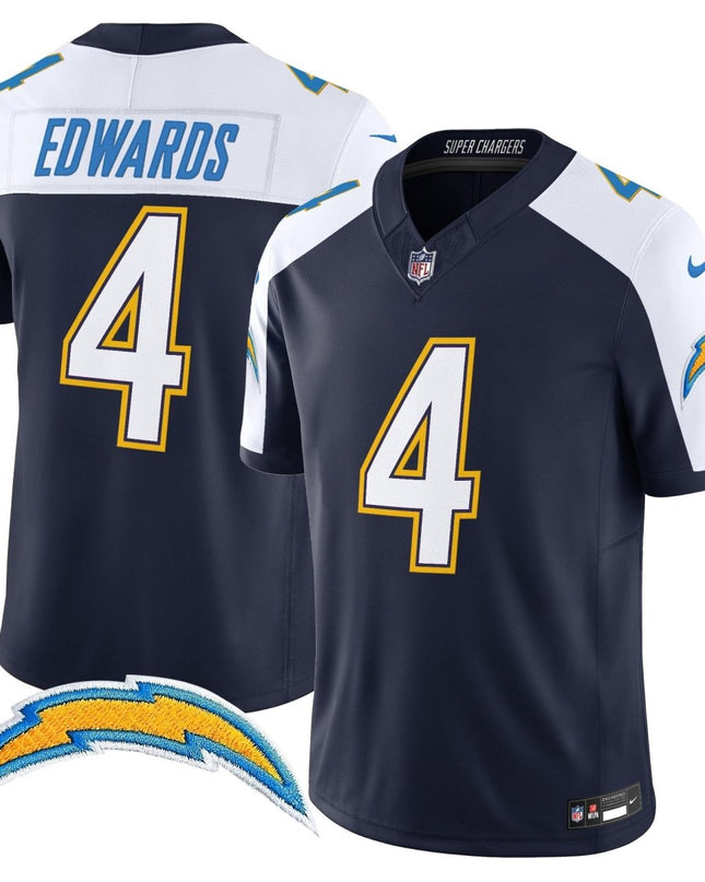 Men's Los Angeles Chargers 2025 Alternate Charger Power Vapor Limited Jersey - All Stitched LAC_KDZ - KINDOZY