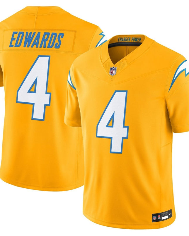 Men's Los Angeles Chargers 2025 Alternate Charger Power Vapor Limited Jersey - All Stitched LAC_KDZ - KINDOZY
