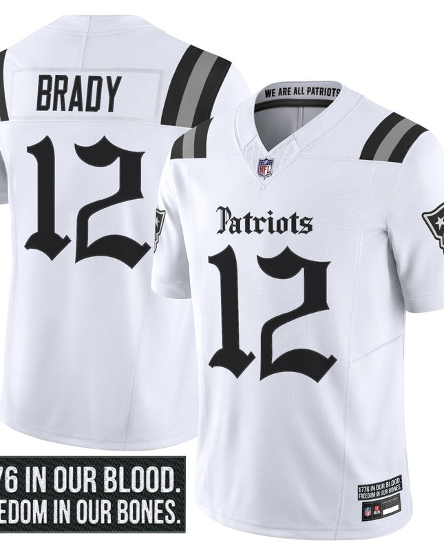 Men's New England Patriots 'Gothic Revolution Edition' Vapor Limited Jersey - All Stitched NEPAT_KDZ - KINDOZY