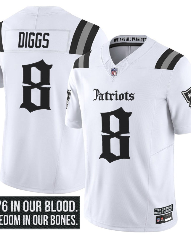 Men's New England Patriots 'Gothic Revolution Edition' Vapor Limited Jersey - All Stitched NEPAT_KDZ - KINDOZY