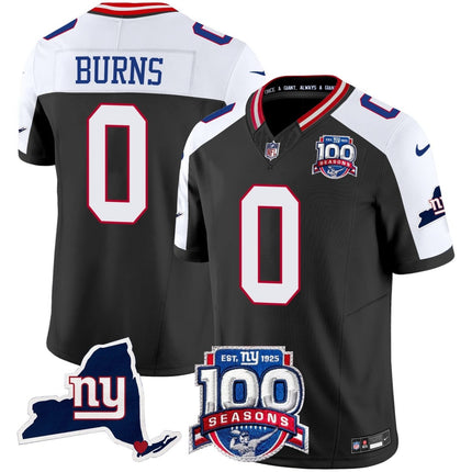 Men's New York Giants 100th Season & State Patch Vapor Limited Jersey - All Stitched NYG_KDZ - KINDOZY