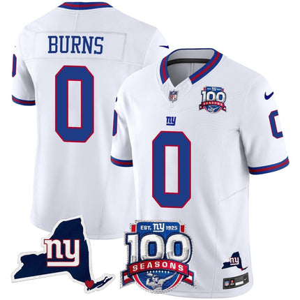 Men's New York Giants 100th Season & State Patch Vapor Limited Jersey - All Stitched NYG_KDZ - KINDOZY