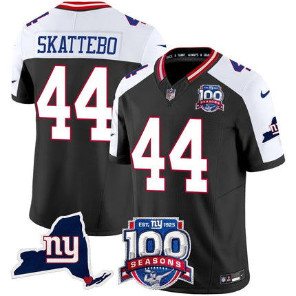 Men's New York Giants 100th Season & State Patch Vapor Limited Jersey - All Stitched NYG_KDZ - KINDOZY