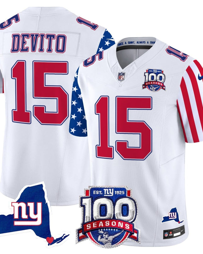 Men's New York Giants American Style Vapor Limited Jersey - All Stitched NYG_KDZ - KINDOZY