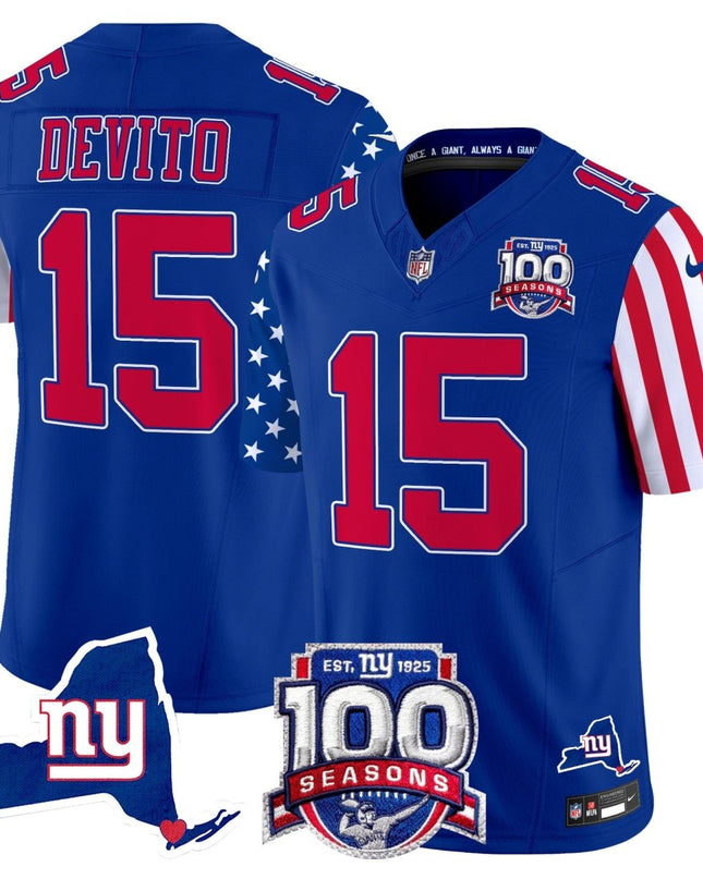 Men's New York Giants American Style Vapor Limited Jersey - All Stitched NYG_KDZ - KINDOZY