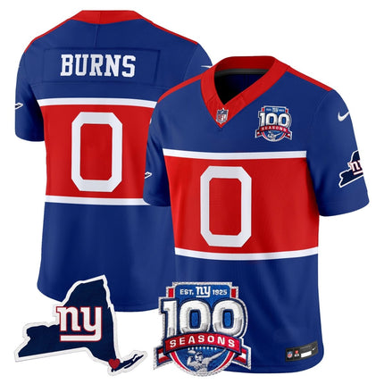 Men's New York Giants 'Century Red' 100th Commemorative Vapor Jersey V2 - All Stitched NYG_KDZ - KINDOZY