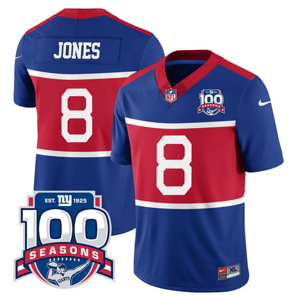Men's New York Giants "Century Red' 100TH Season Commemorative Jersey TLA - All Stitched NYG_KDZ - KINDOZY