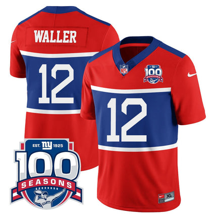 Men's New York Giants "Century Red' 100TH Season Commemorative Jersey TLA - All Stitched NYG_KDZ - KINDOZY