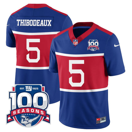 Men's New York Giants "Century Red' 100TH Season Commemorative Jersey TLA - All Stitched NYG_KDZ - KINDOZY