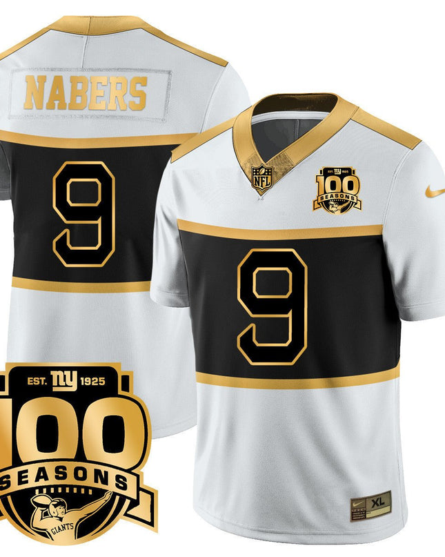Men's New York Giants "Century Red' 100TH Season Commemorative Jersey TLA - All Stitched NYG_KDZ - KINDOZY