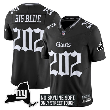 Men's New York Giants 'Gothic Gotham Edition' Vapor Limited Jersey - All Stitched NYG_KDZ - KINDOZY