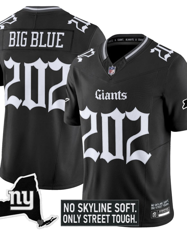 Men's New York Giants 'Gothic Gotham Edition' Vapor Limited Jersey - All Stitched NYG_KDZ - KINDOZY