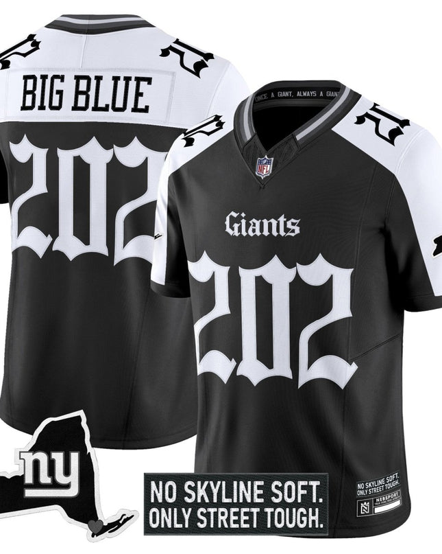 Men's New York Giants 'Gothic Gotham Edition' Vapor Limited Jersey - All Stitched NYG_KDZ - KINDOZY