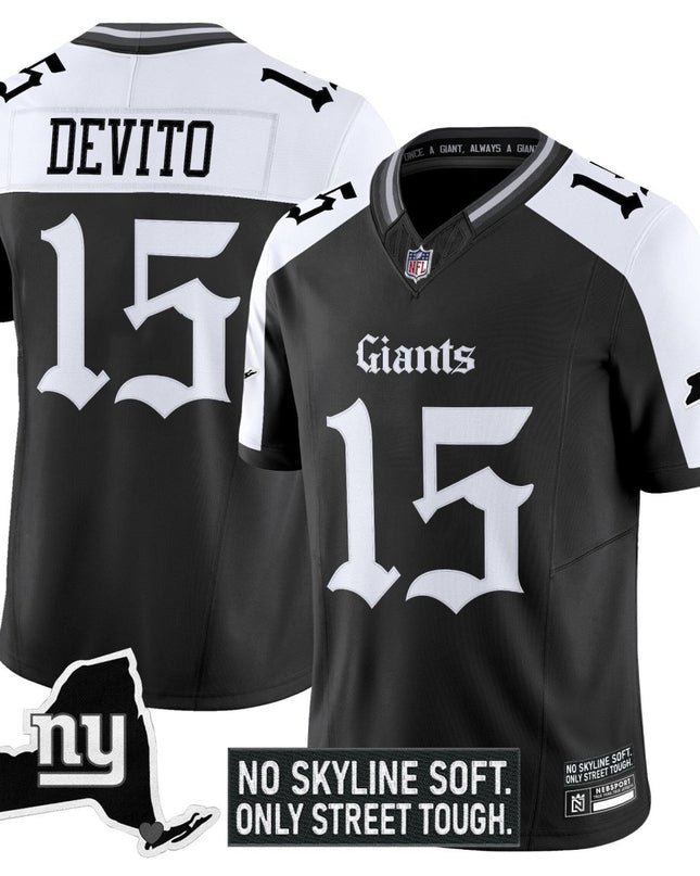 Men's New York Giants 'Gothic Gotham Edition' Vapor Limited Jersey - All Stitched NYG_KDZ - KINDOZY