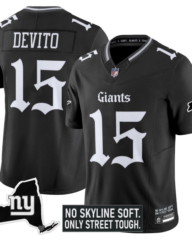 Men's New York Giants 'Gothic Gotham Edition' Vapor Limited Jersey - All Stitched NYG_KDZ - KINDOZY