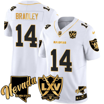 Men's Raiders 2024 Vapor Limited Gold Jersey - 65th Anniversary - All Stitched LVRAI_KDZ - KINDOZY