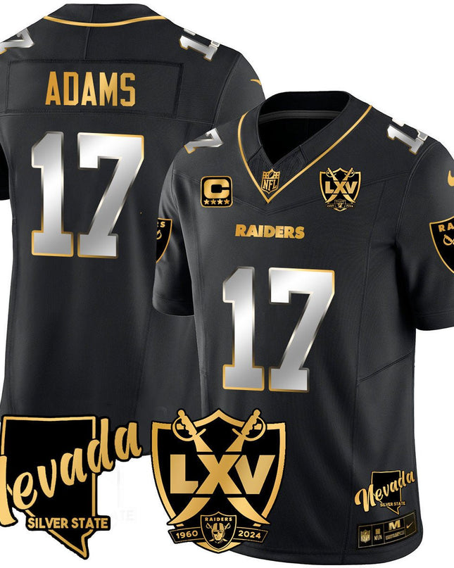 Men's Raiders 2024 Vapor Limited Gold Jersey - 65th Anniversary - All Stitched LVRAI_KDZ - KINDOZY