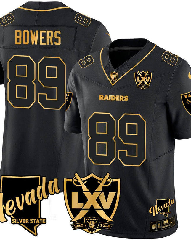 Men's Raiders 2024 Vapor Limited Gold Jersey - 65th Anniversary - All Stitched LVRAI_KDZ - KINDOZY