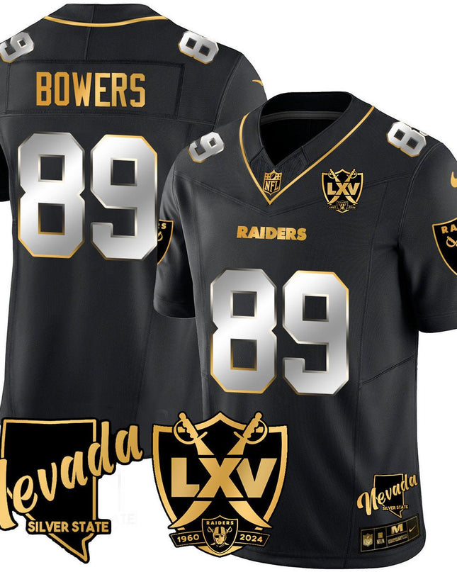 Men's Raiders 2024 Vapor Limited Gold Jersey - 65th Anniversary - All Stitched LVRAI_KDZ - KINDOZY