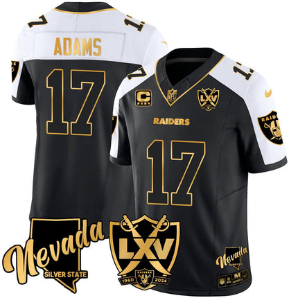 Men's Raiders 2024 Vapor Limited Gold Jersey - 65th Anniversary - All Stitched LVRAI_KDZ - KINDOZY