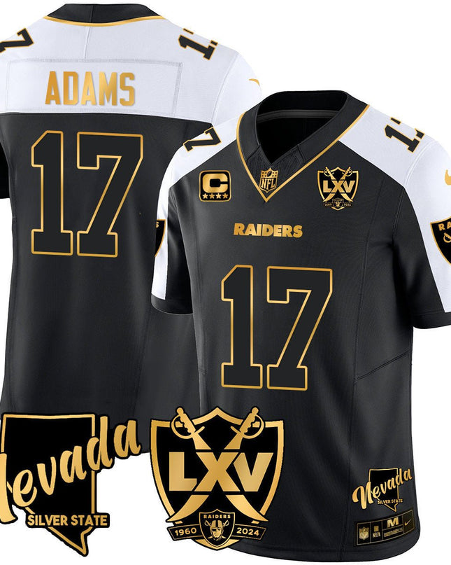 Men's Raiders 2024 Vapor Limited Gold Jersey - 65th Anniversary - All Stitched LVRAI_KDZ - KINDOZY