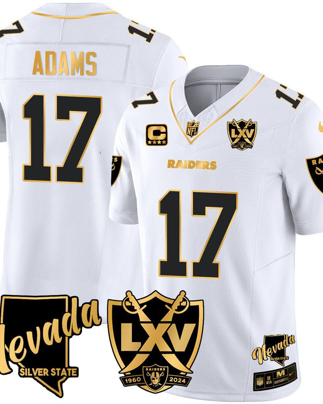 Men's Raiders 2024 Vapor Limited Gold Jersey - 65th Anniversary - All Stitched LVRAI_KDZ - KINDOZY