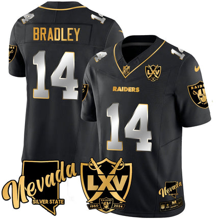 Men's Raiders 2024 Vapor Limited Gold Jersey - 65th Anniversary - All Stitched LVRAI_KDZ - KINDOZY