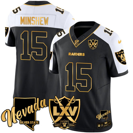 Men's Raiders 2024 Vapor Limited Gold Jersey - 65th Anniversary - All Stitched LVRAI_KDZ - KINDOZY