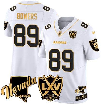 Men's Raiders 2024 Vapor Limited Gold Jersey - 65th Anniversary - All Stitched LVRAI_KDZ - KINDOZY