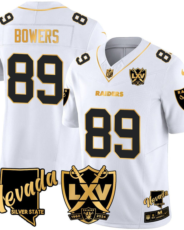 Men's Raiders 2024 Vapor Limited Gold Jersey - 65th Anniversary - All Stitched LVRAI_KDZ - KINDOZY