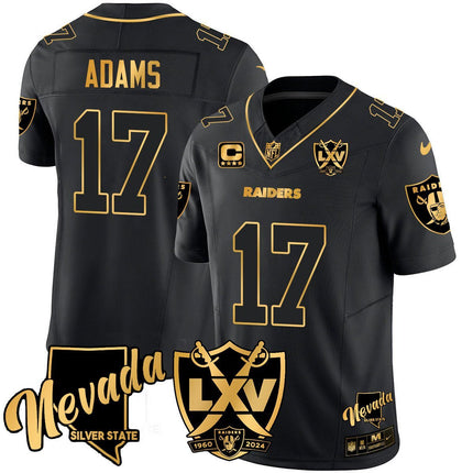 Men's Raiders 2024 Vapor Limited Gold Jersey - 65th Anniversary - All Stitched LVRAI_KDZ - KINDOZY